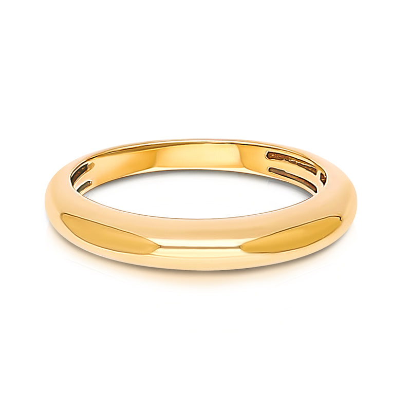 Thin yellow gold stack band - Brilat
