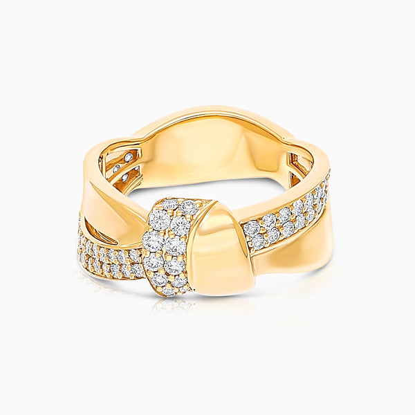 Knot Gold & Diamond Ring - Brilat