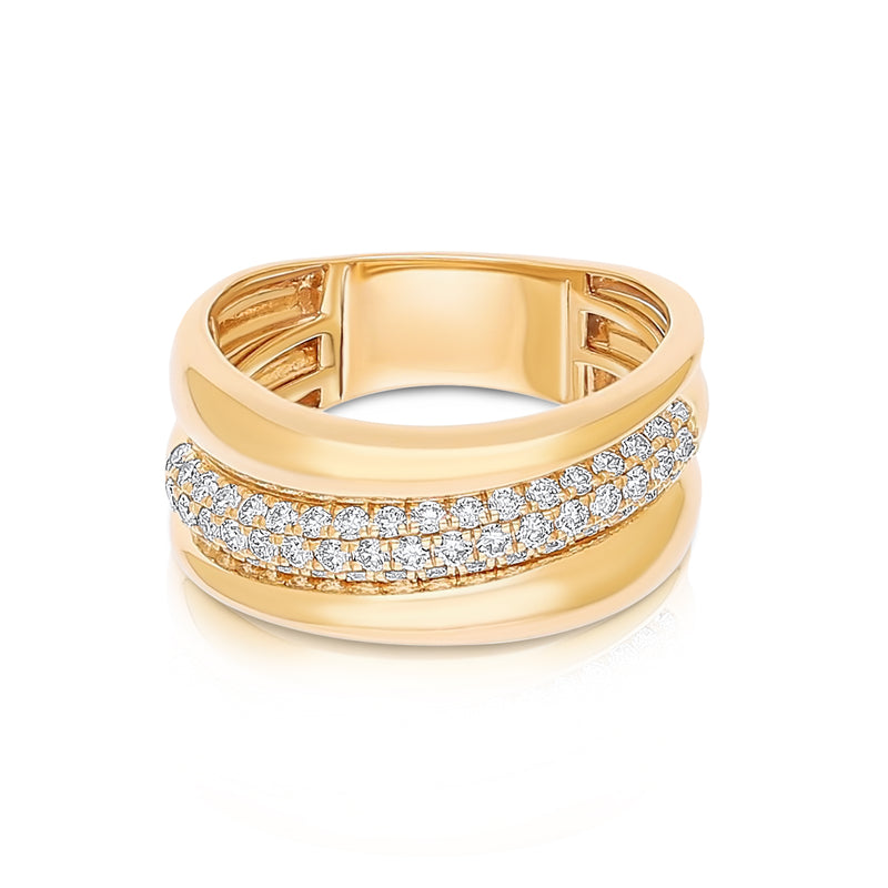 Contour Gold & Diamond Ring - Brilat