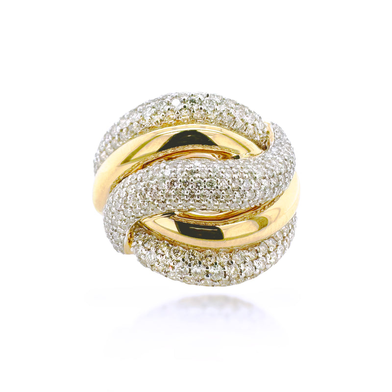 Gold Diamond Embrace Ring