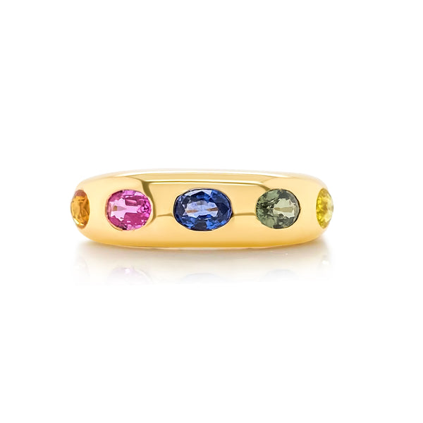 Colored Sapphire Stack Pinky Ring