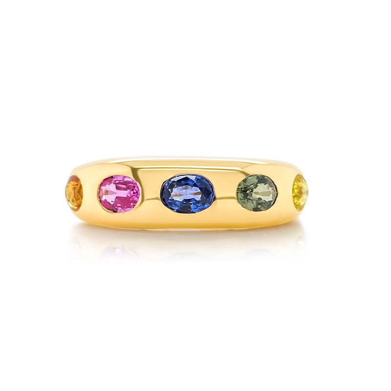 Colored Sapphire Stack Pinky Ring