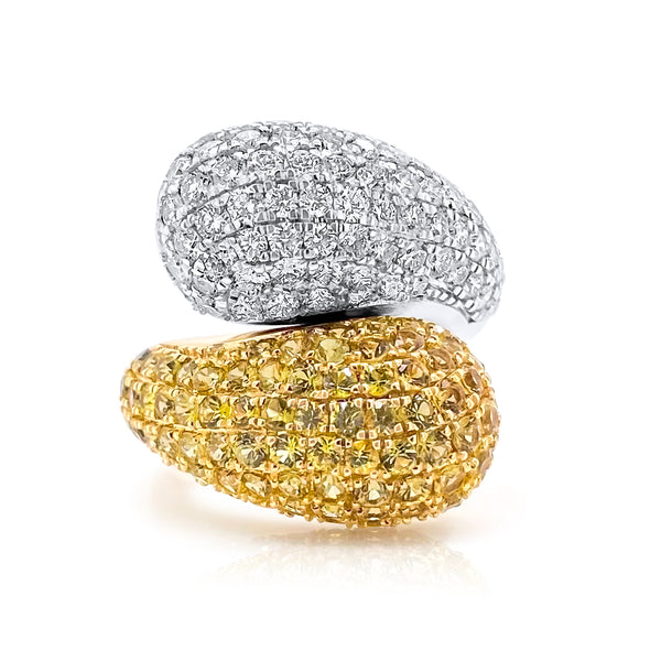 Ying Yang Yellow Sapphire Ring - Brilat