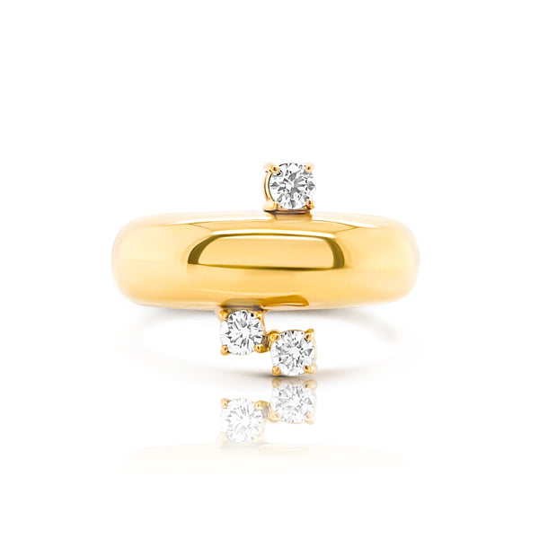 Diamond Splash Gold Ring