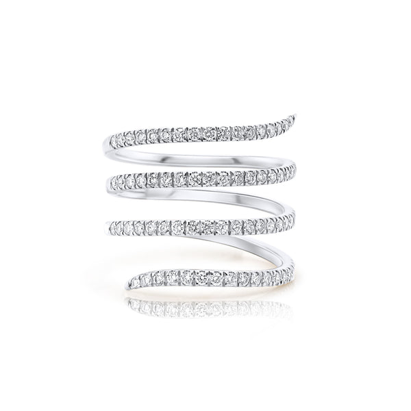 Spirale White Gold & Diamond Ring