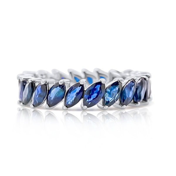 Marquise Sapphire Eternity Band
