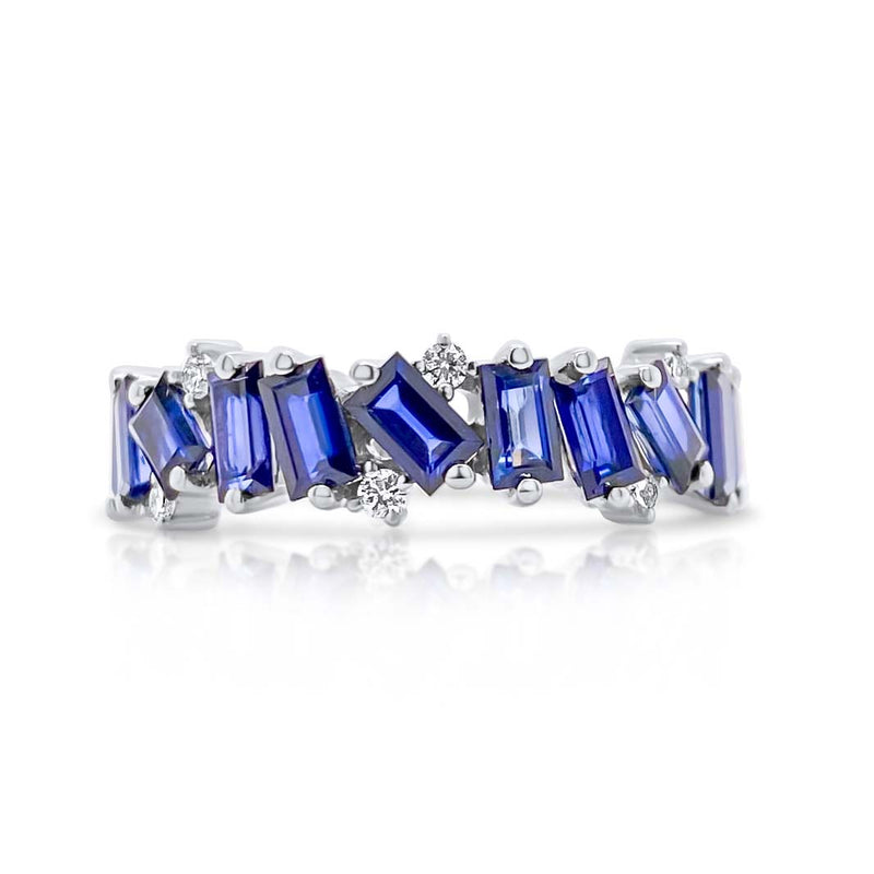 Zigzag Sapphire Half-band Ring - Brilat