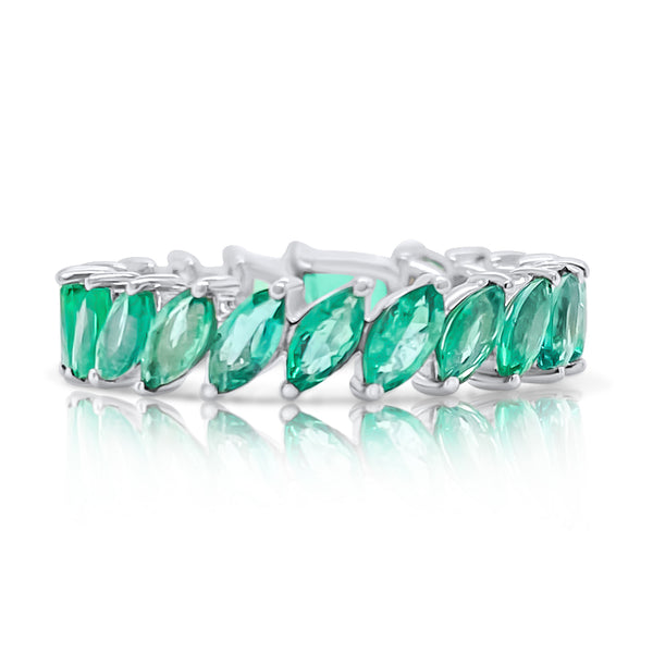 Marquise Emerald Eternity Band - Brilat