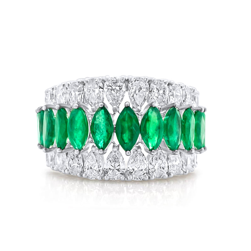 Marquise Emerald Cocktail Ring
