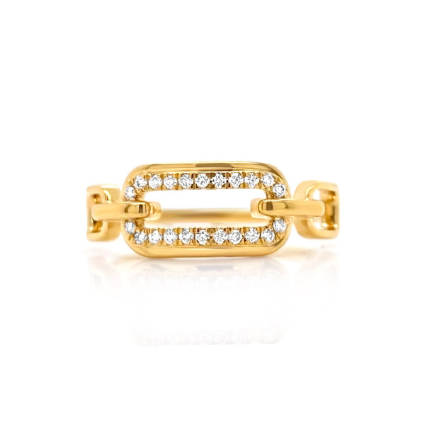 Yellow Gold Halo Clip Ring