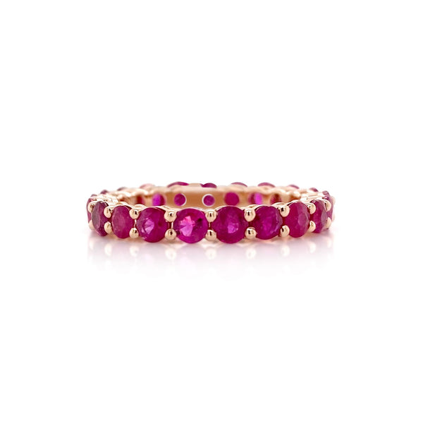 Classic Round Ruby Eternity Band