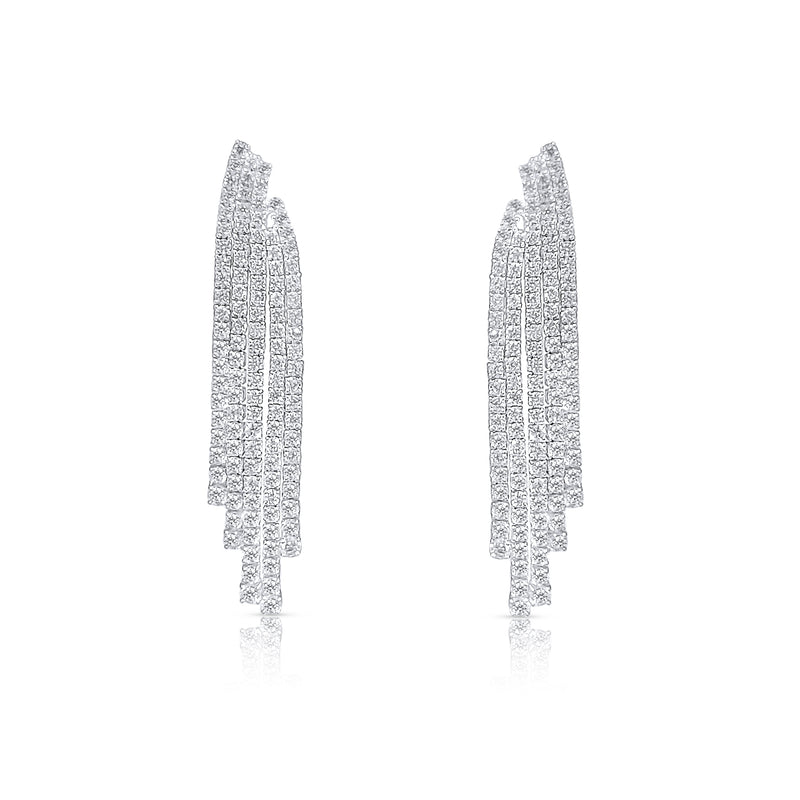 Large important diamond cascade earrings - Brilat
