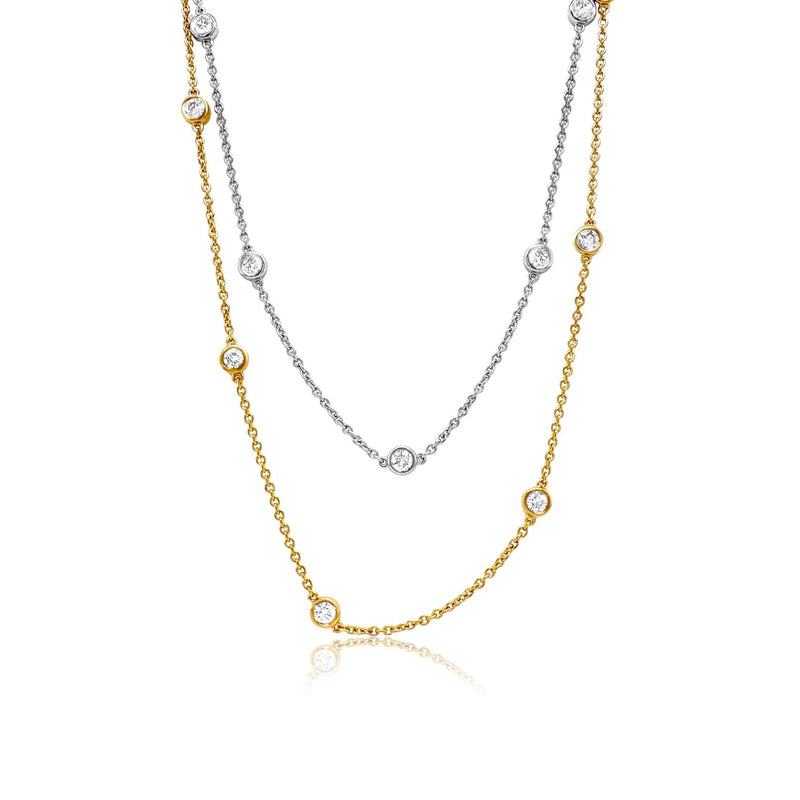 1 carat Diamond by the yard necklaces - Brilat