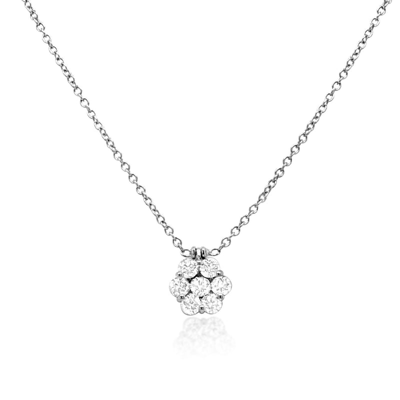 Diamond Composition Flower Necklace - Brilat