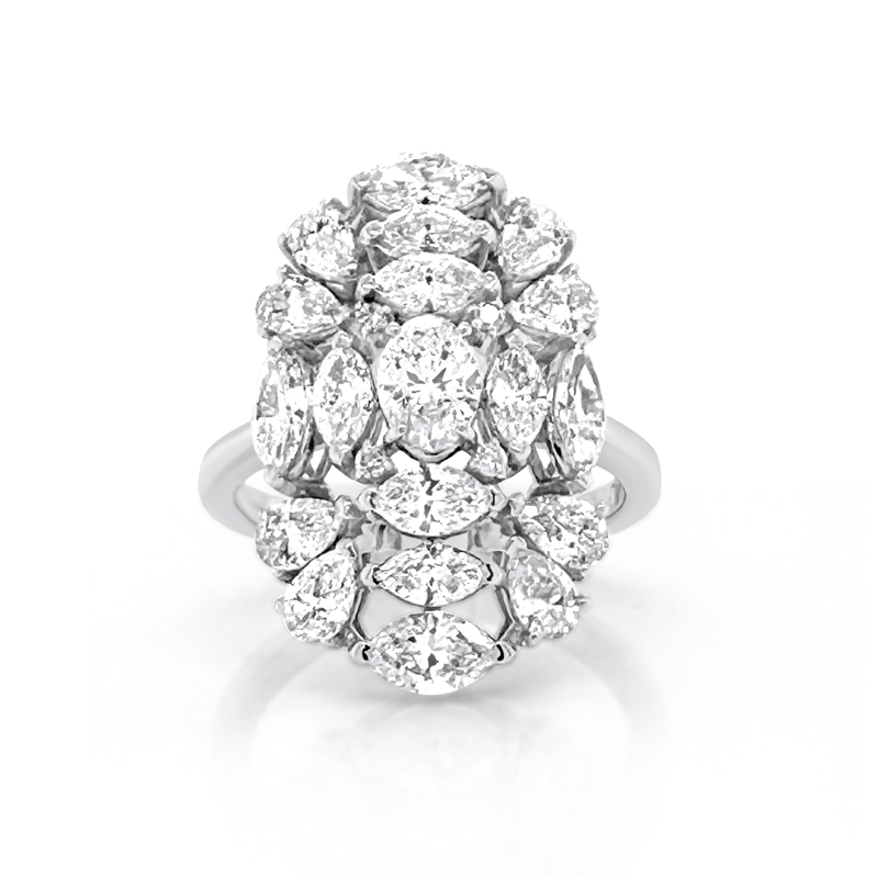Art Deco Diamond Cluster Ring - Brilat