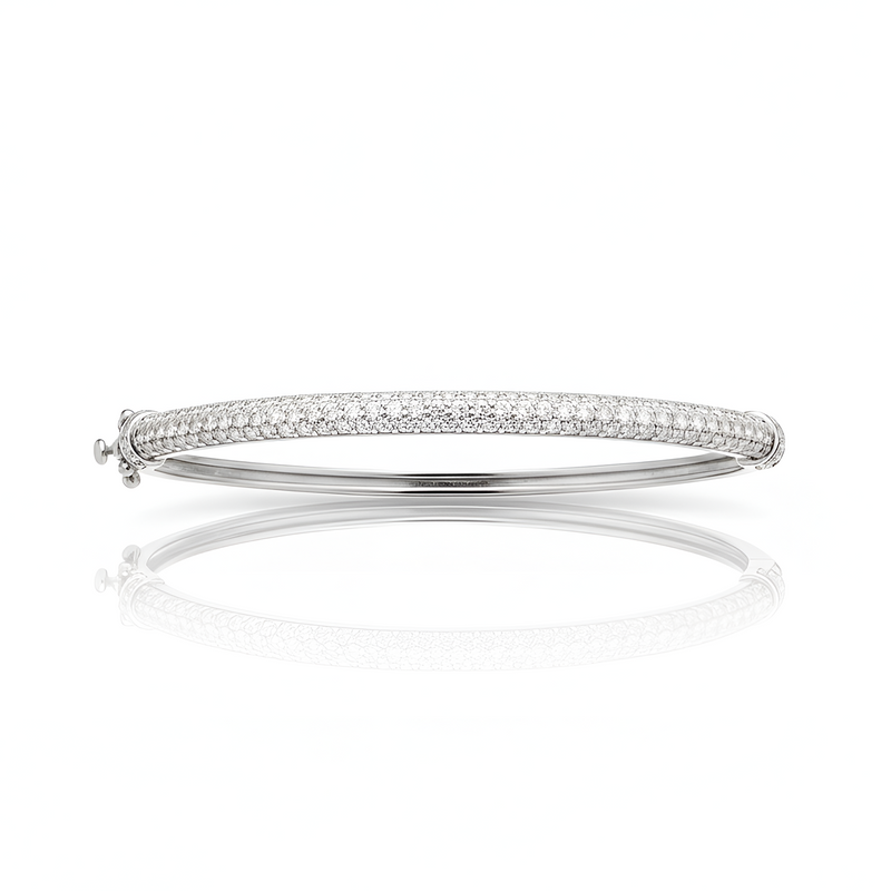 Diamond Pavé Arc Bangle - Brilat