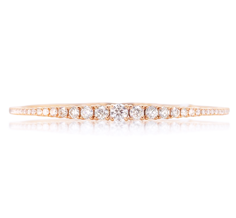Gradient Diamond Rose Gold Bracelet - Brilat