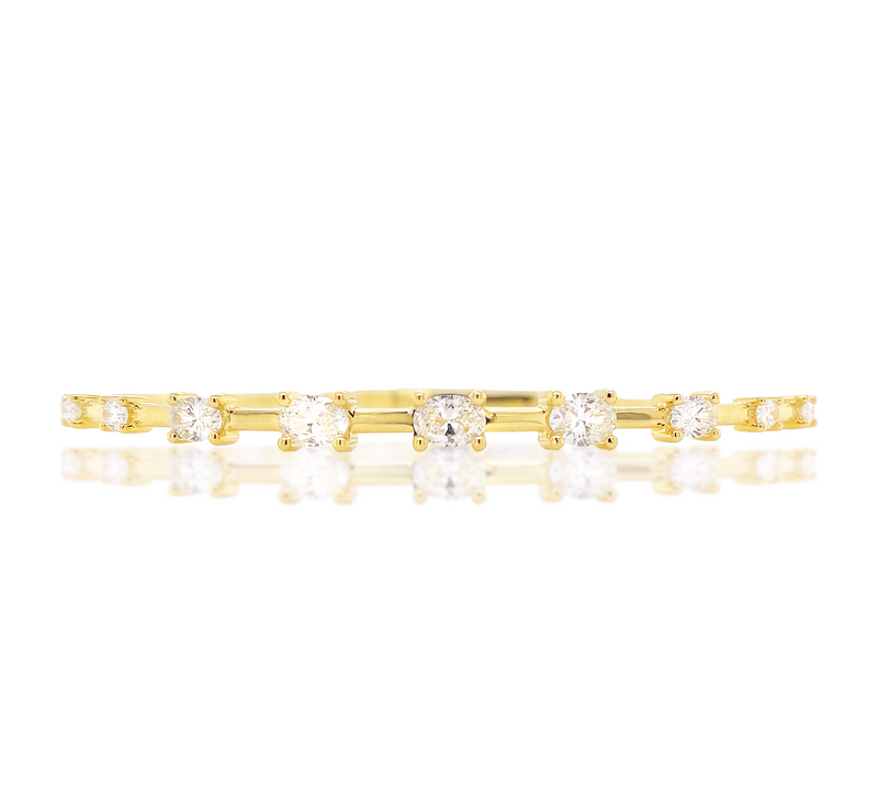 Link Diamond Yellow Gold Bracelet - Brilat