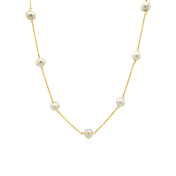 Pearl by-the-yard Necklace in Gold