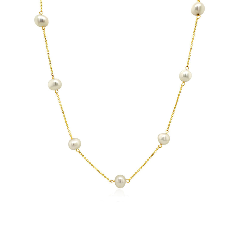 Pearl by-the-yard Necklace in Gold