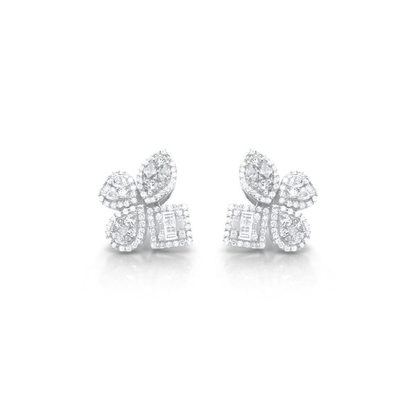 Illusion Cluster Diamond Earrings