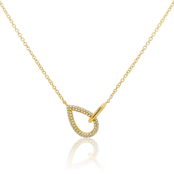 You&me Diamond Pear necklace