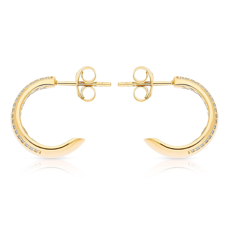 Sideline Gold Half-Hoop earrings - Brilat
