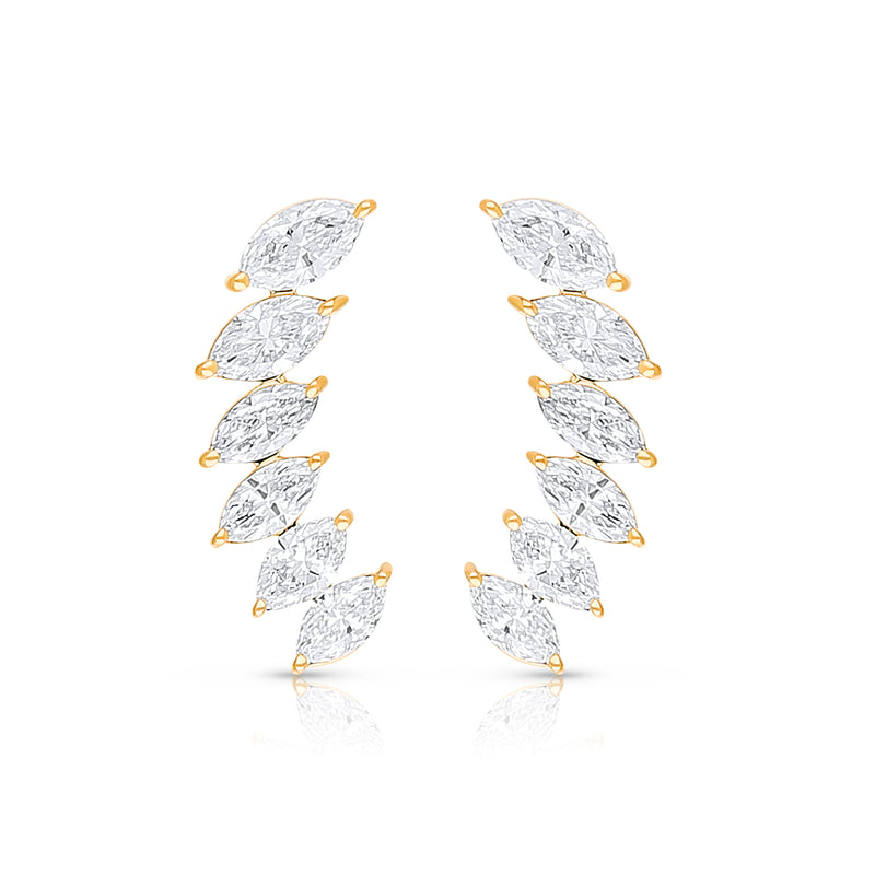 Marquise Climber Earrings - Brilat