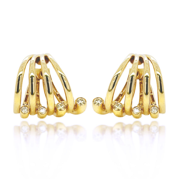 Lattice Gold Earrings