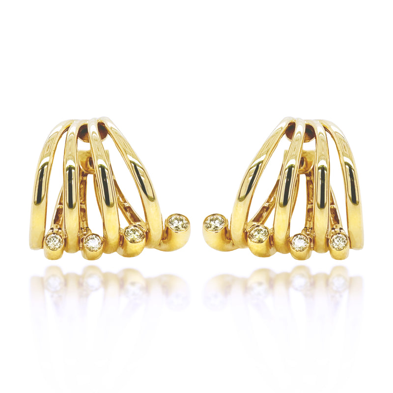 Lattice Gold Earrings