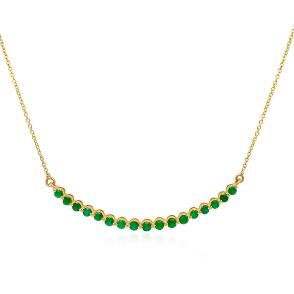 Emerald Bar Necklace