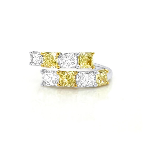 Yellow diamond bypass ring - Brilat