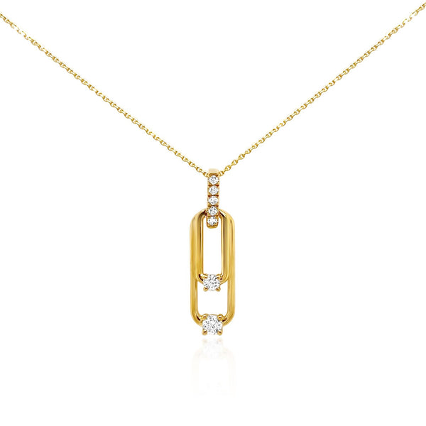 Yellow Gold Clip Necklace