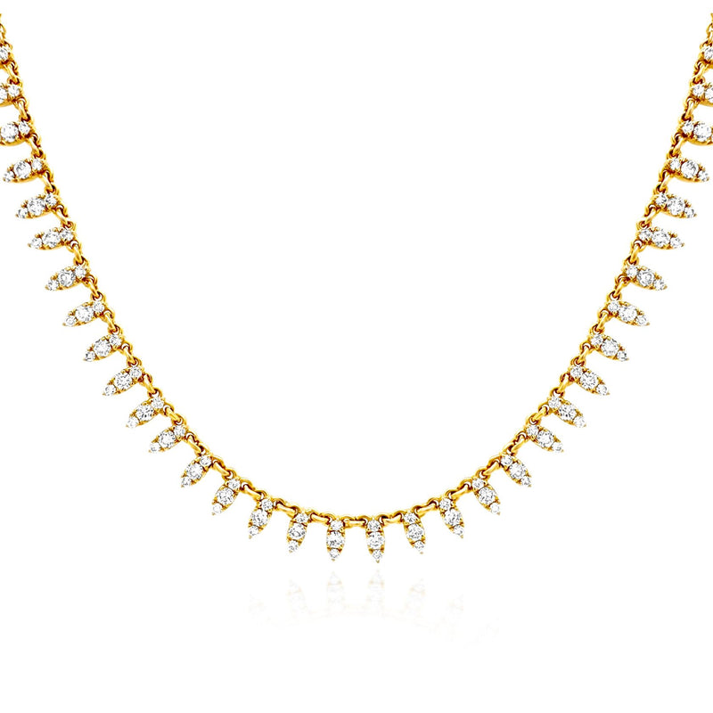 Diamond Fringe Necklace - Brilat
