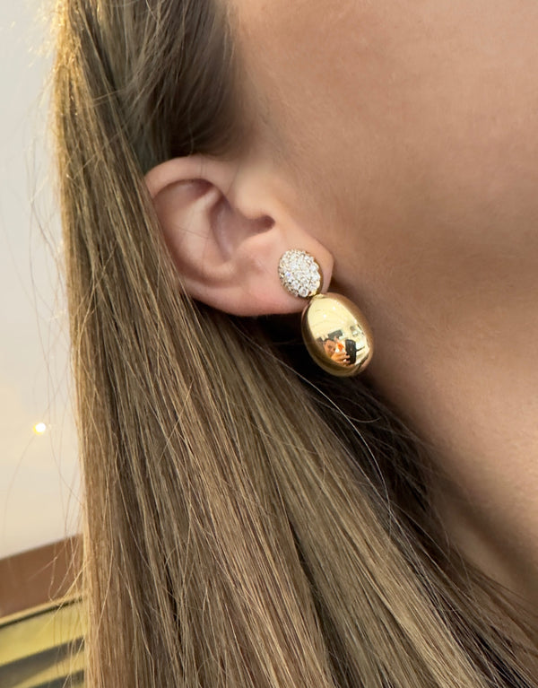 Gold Nugget Earrings - Brilat