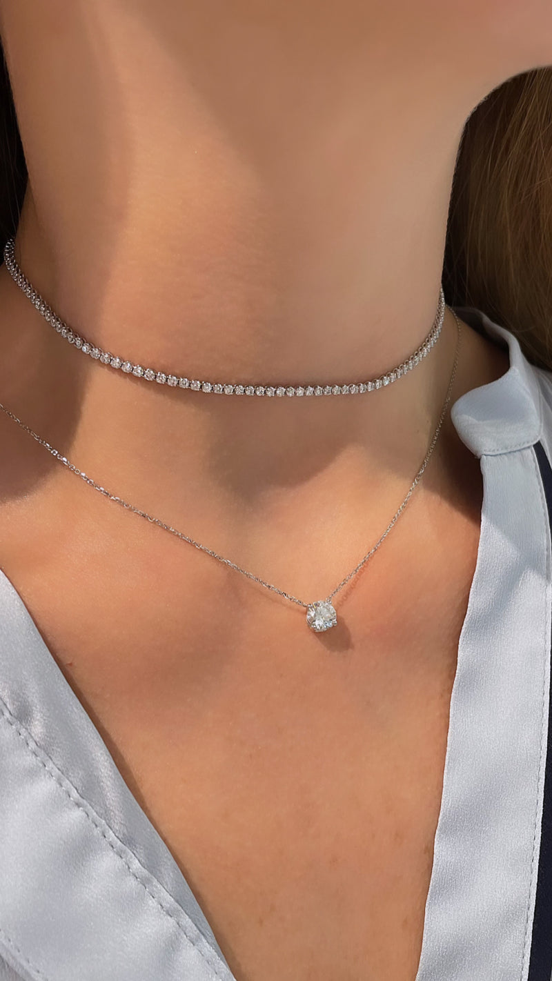 Classic Diamond Choker Necklace - Brilat