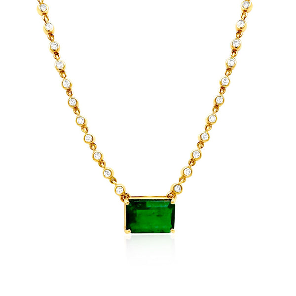 Diamond & Emerald Necklace - Brilat