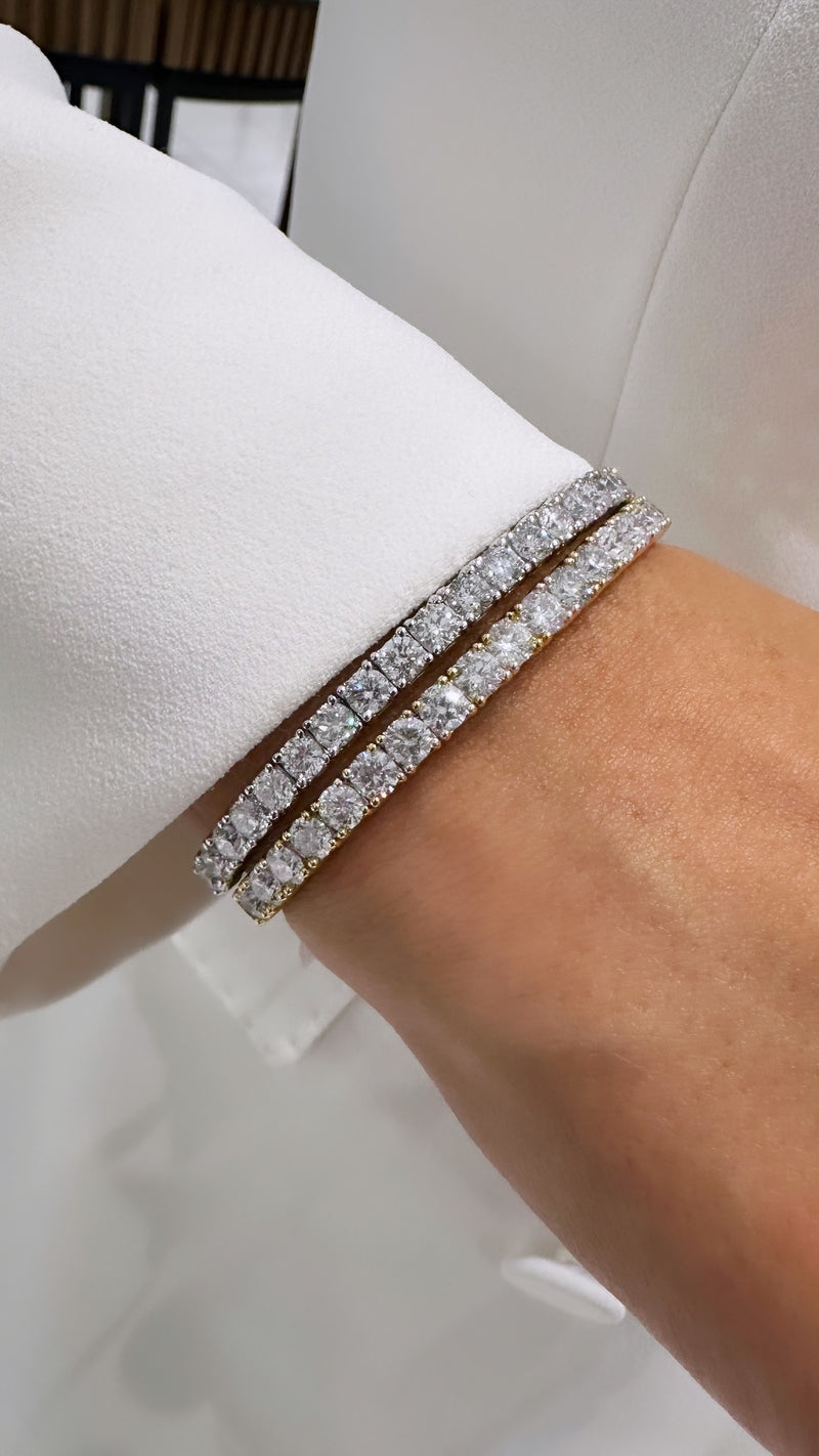 Diamond Flex Bangle in white gold - Brilat