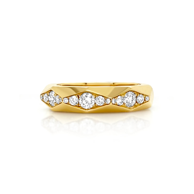 The Geoma Ring  in Yellow Gold & Diamonds