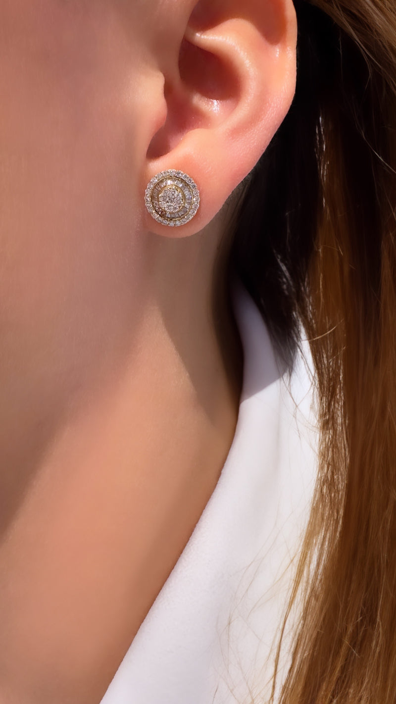 Baguette Diamond Studs - Brilat