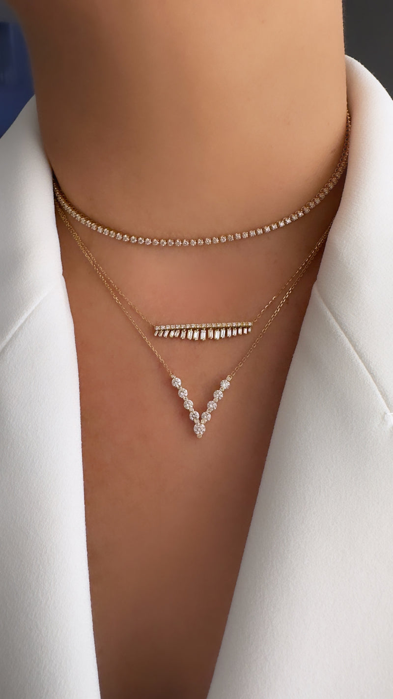 Classic Diamond Choker Necklace - Brilat