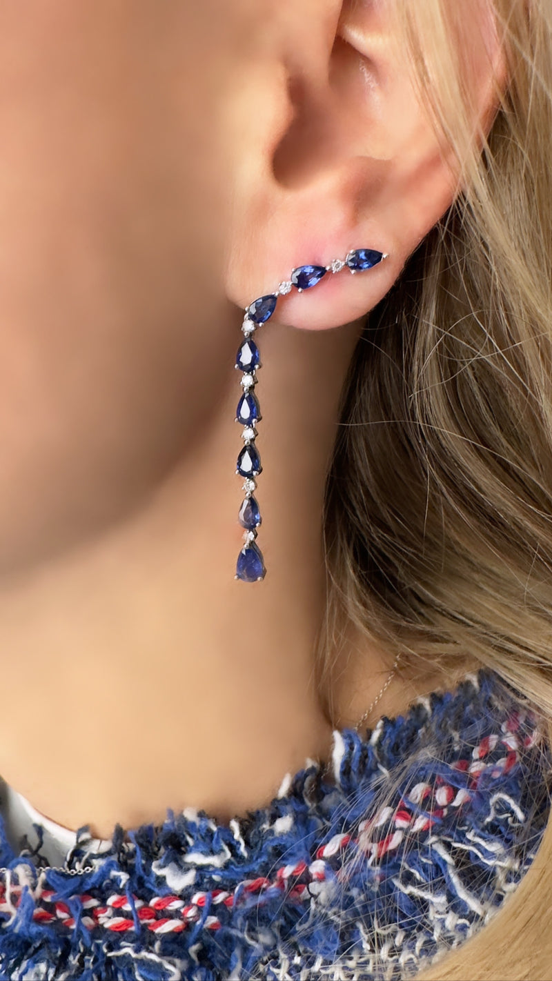 Sapphire Raindrop earrings - Brilat