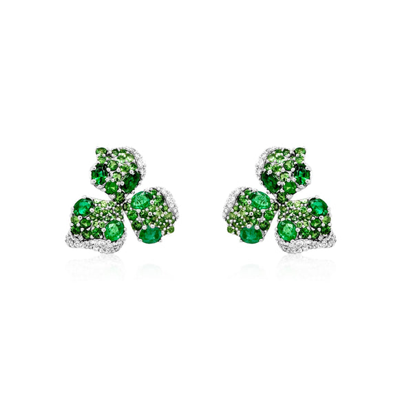 Camelia Emerald Earrings