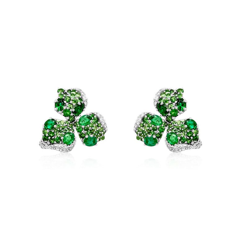 Camelia Emerald Earrings - Brilat