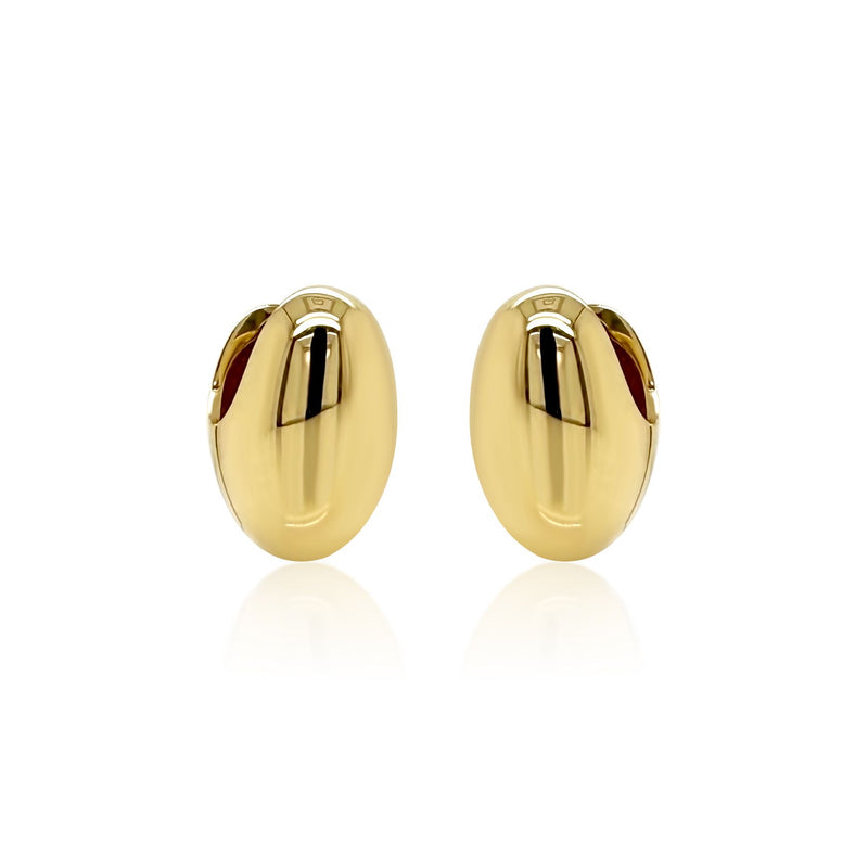 Chunky Yellow Gold Huggie Earrings