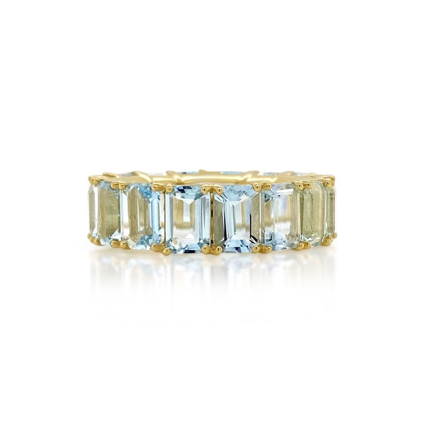 Aquamarine Eternity Band