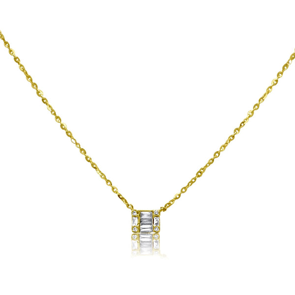 Petite Baguette Diamond Necklace