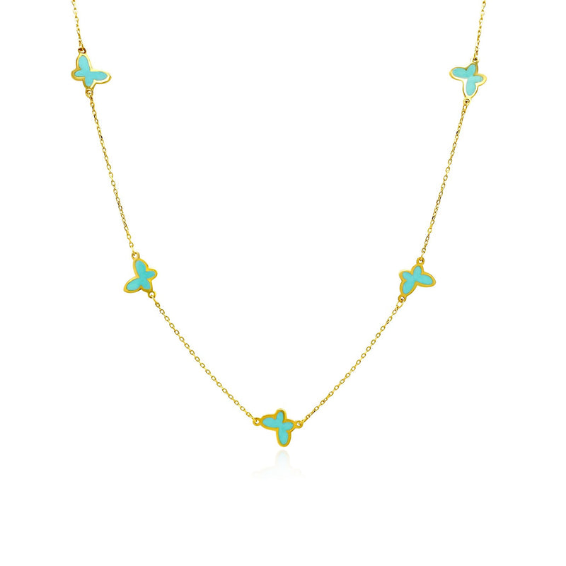 Turquoise Buterfly Necklace