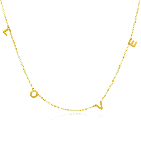 Gold LOVE necklace