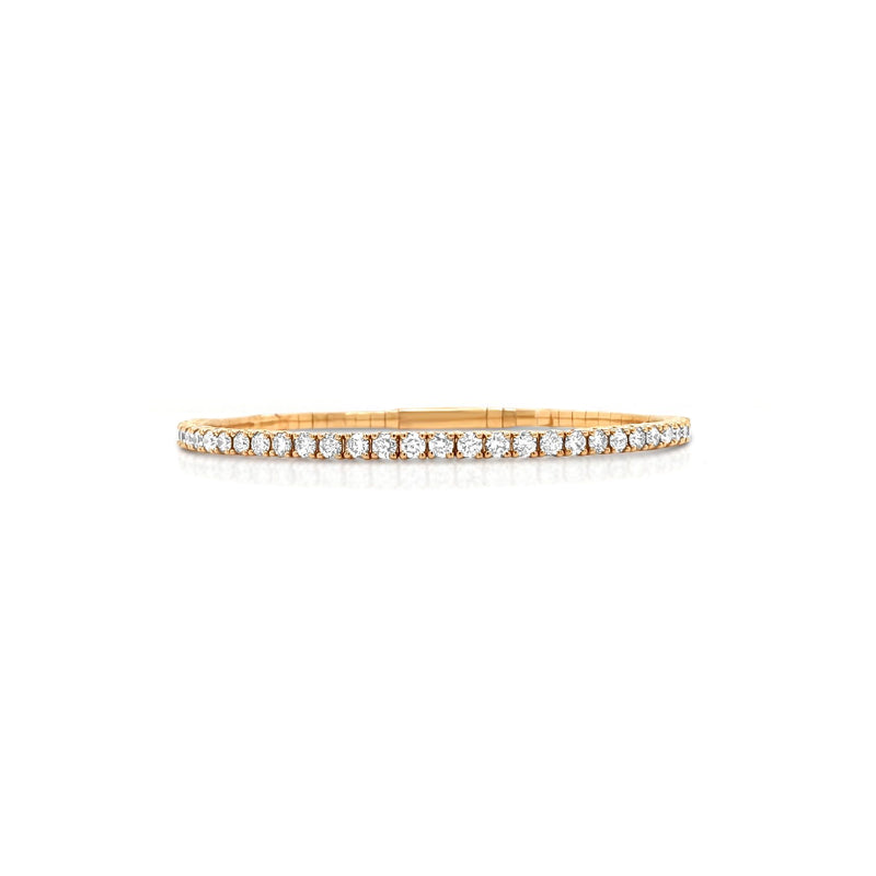 Diamond Flex Bangle in Yellow Gold - Brilat